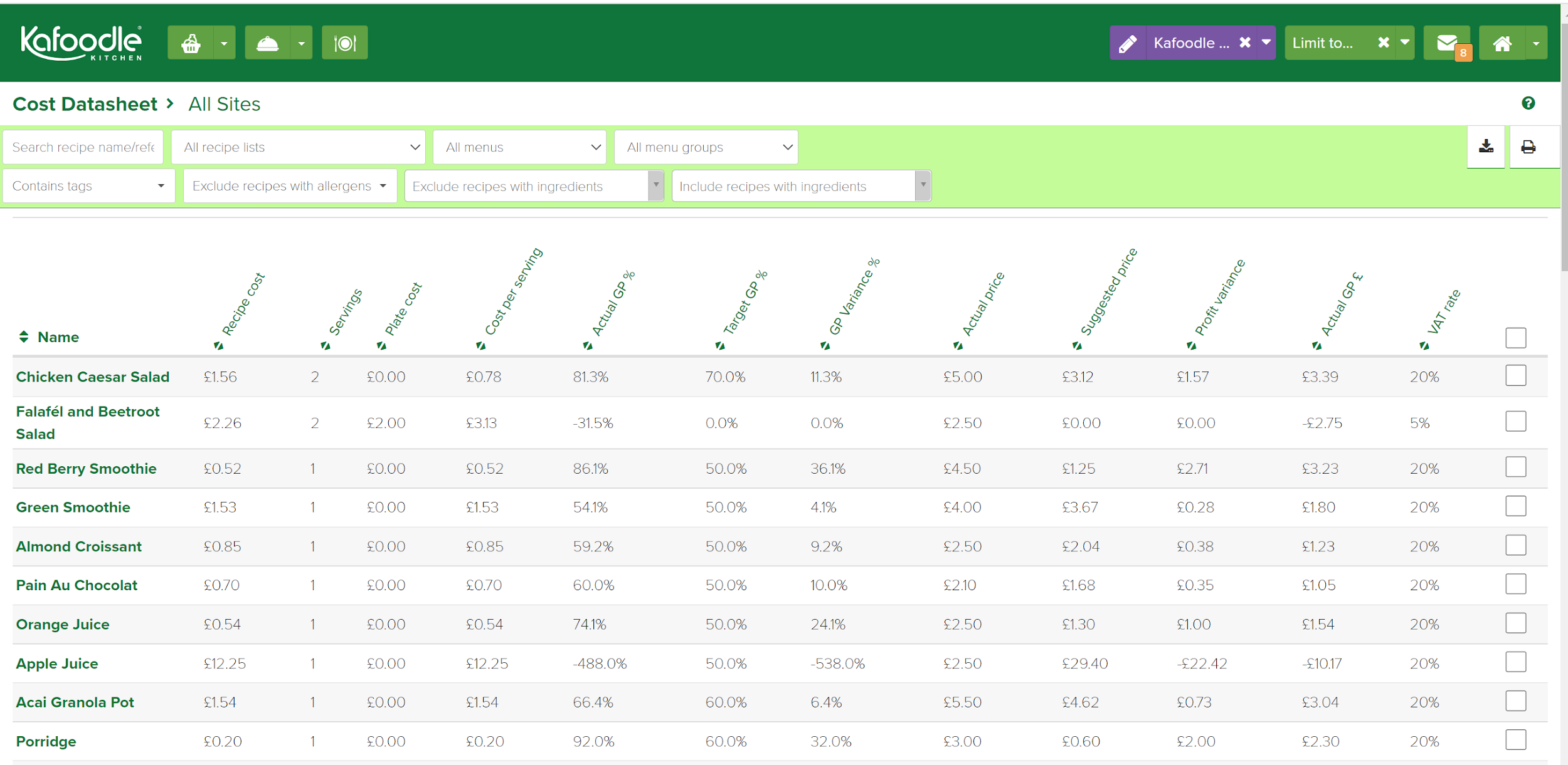 Graphical user interface, tableDescription automatically generated